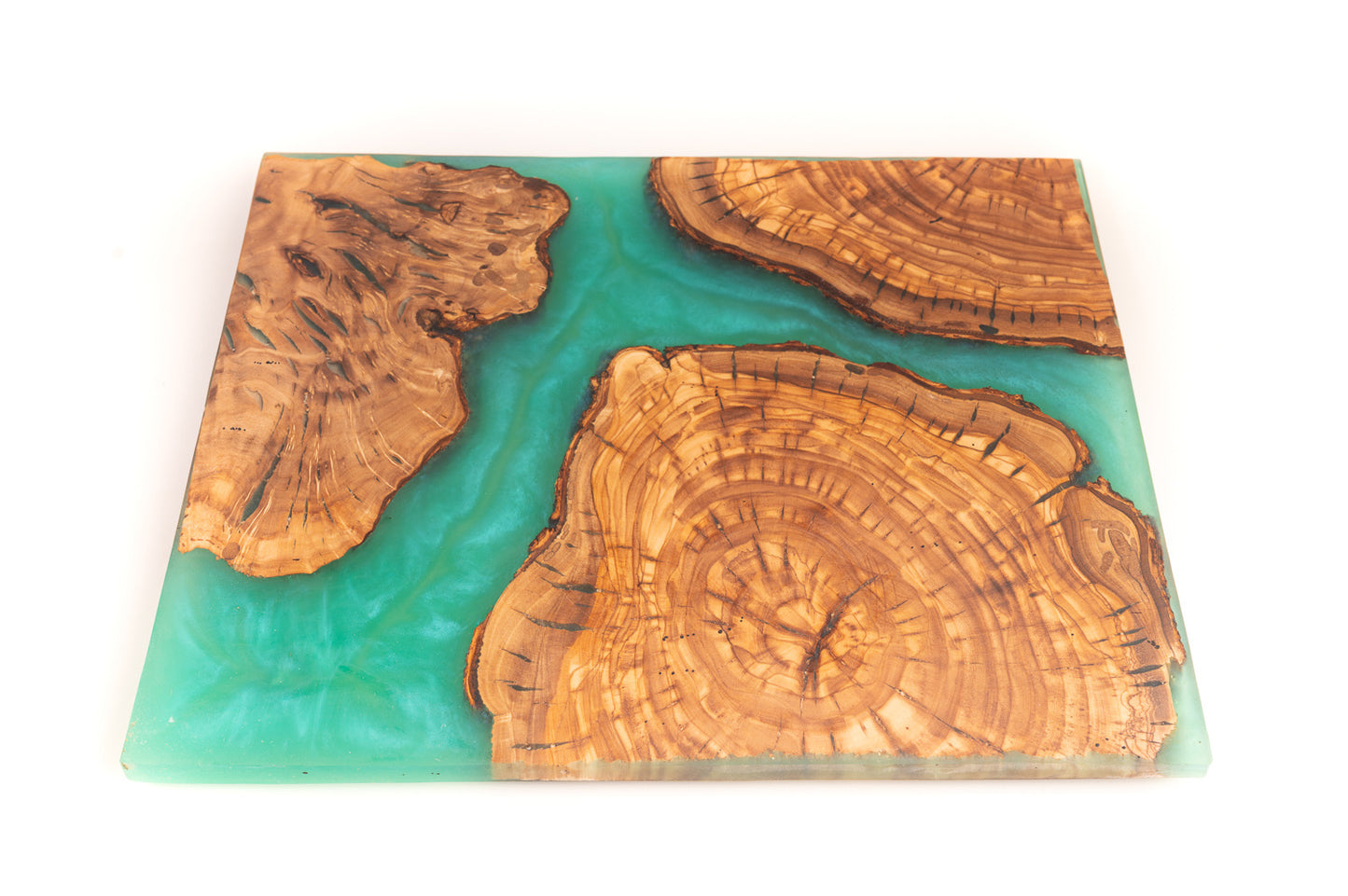 Luxury Handmade Olive Wood and Resin Challah Board