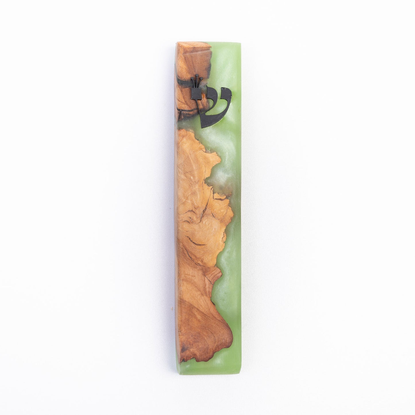 Handmade Mezuzah Cases Green Collection