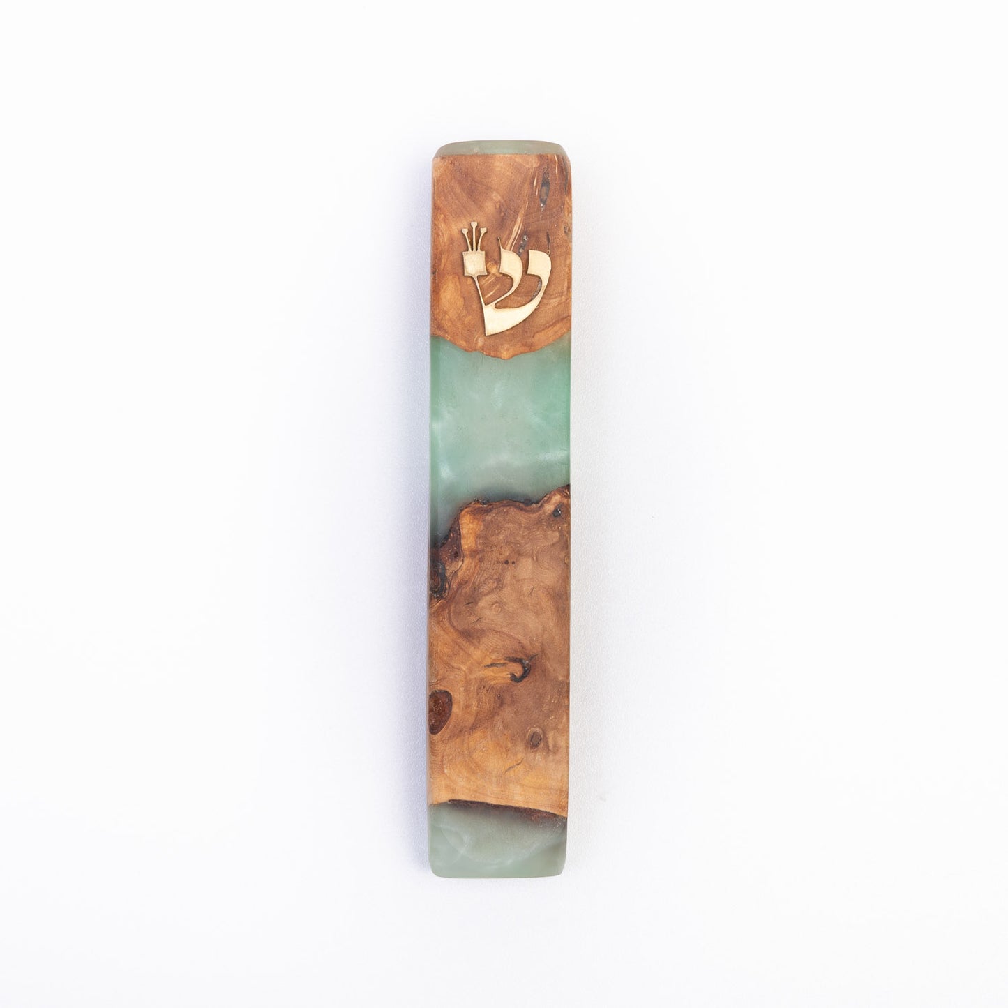Handmade Mezuzah Cases Green Collection