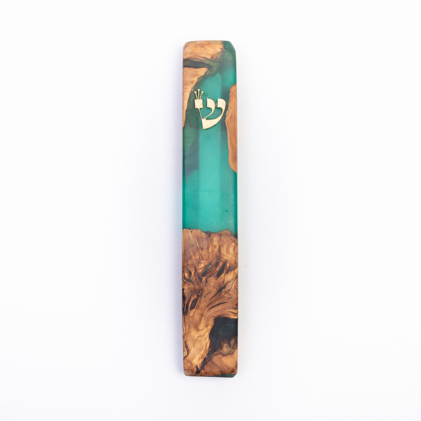 Handmade Mezuzah Cases Green Collection
