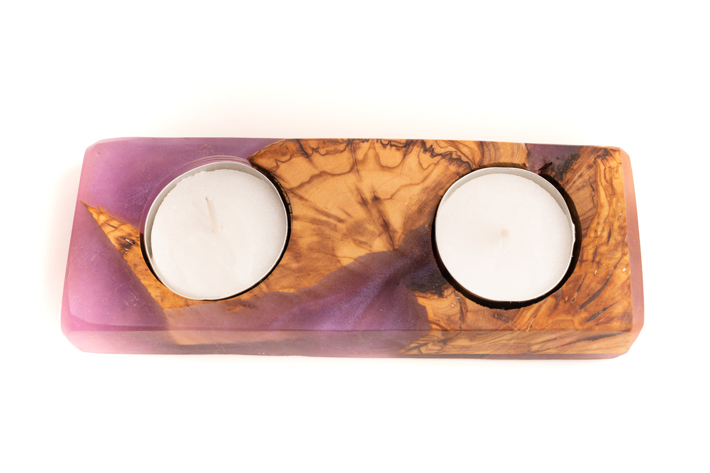 SHABAT candles holder- purple/pink collection