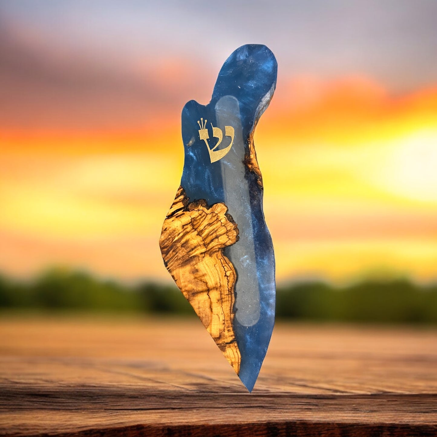 Handmade Israel Shaped Mezuzah