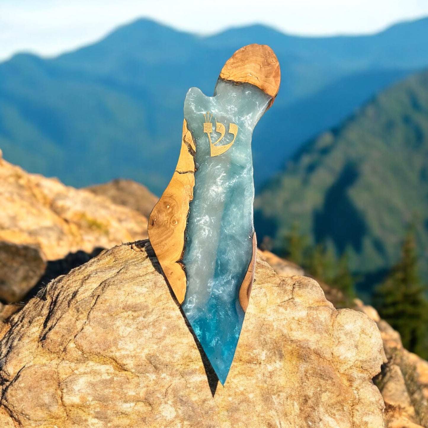 Handmade Israel Shaped Mezuzah