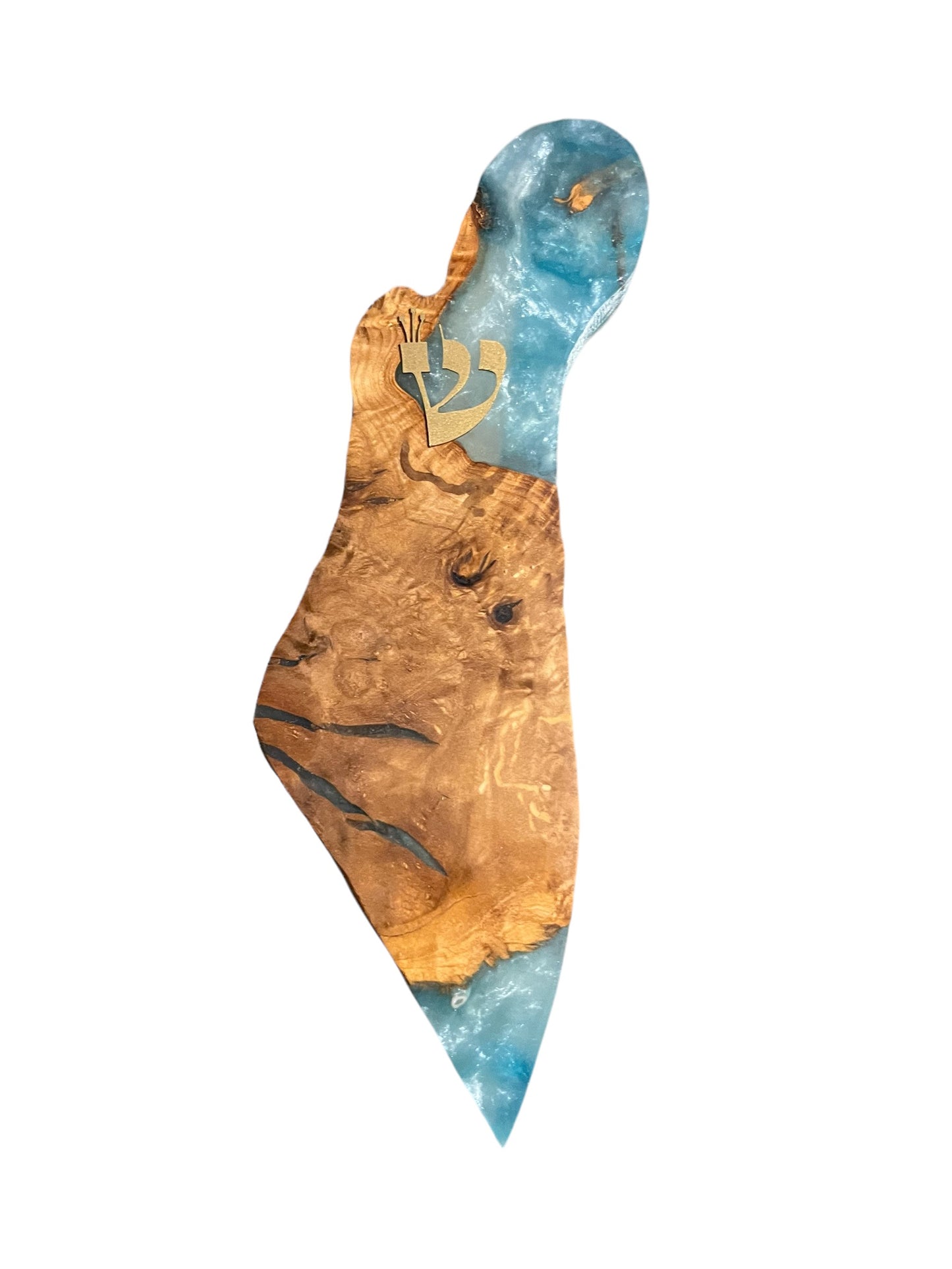 Handmade Israel Shaped Mezuzah