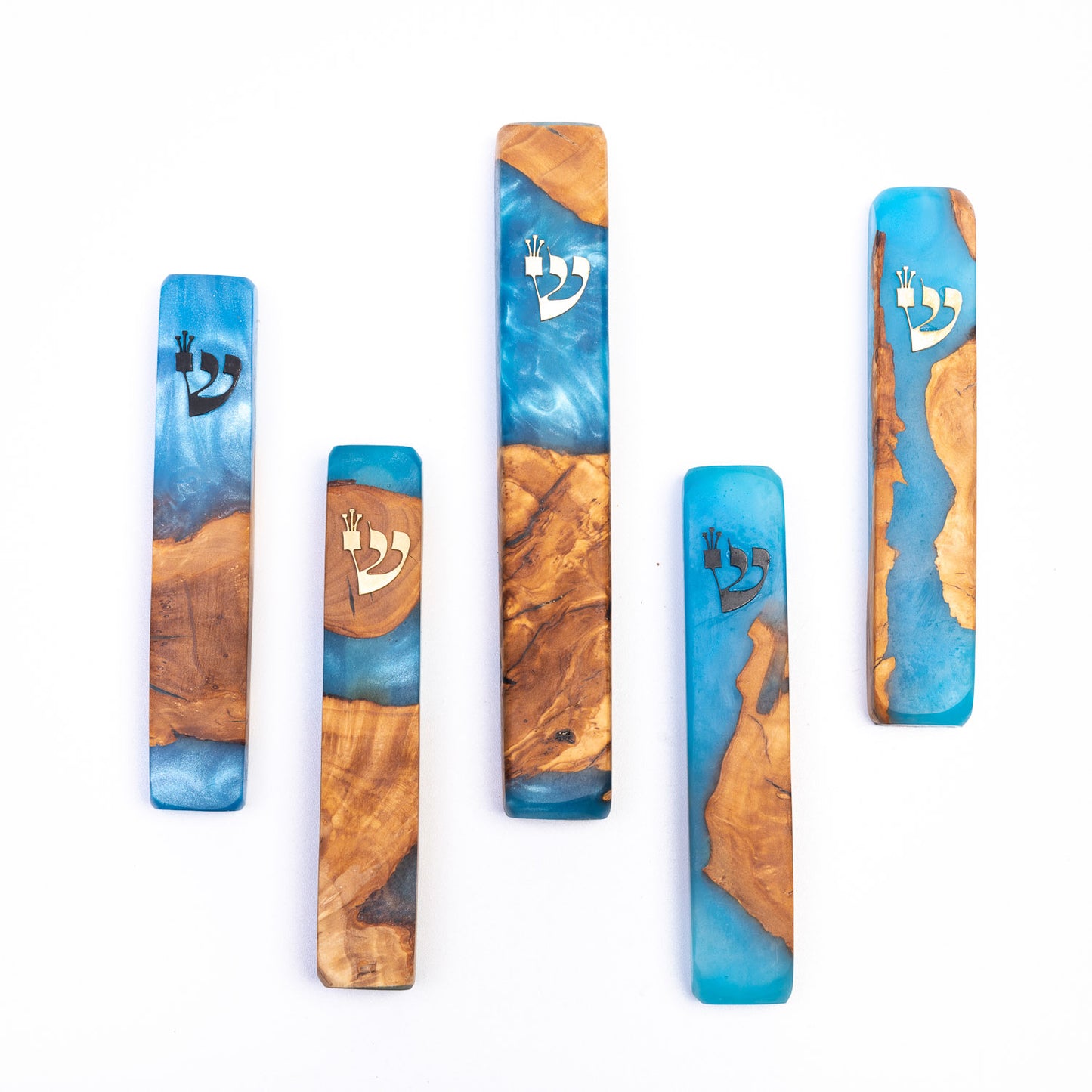 Handmade Mezuzah Cases - Blue Collection